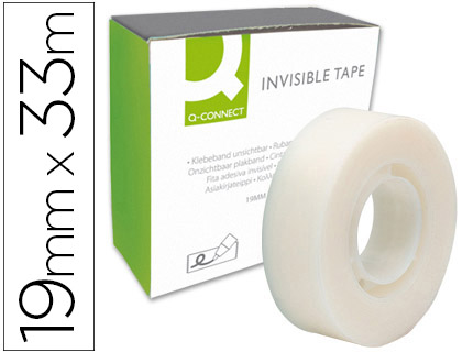 Cinta adhesiva Q-Connect invisible 33 m.x19 mm.